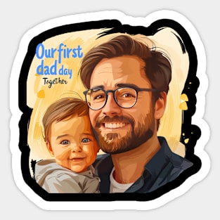 Our First Dad Day Together Sticker